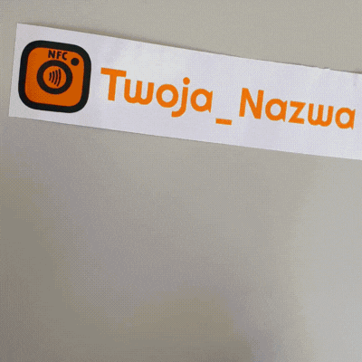 Naklejka INF Instagram prezentacja działania