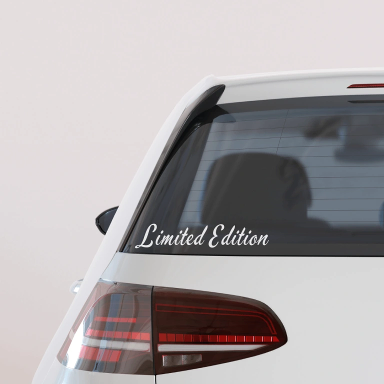 naklejka limited edition biale