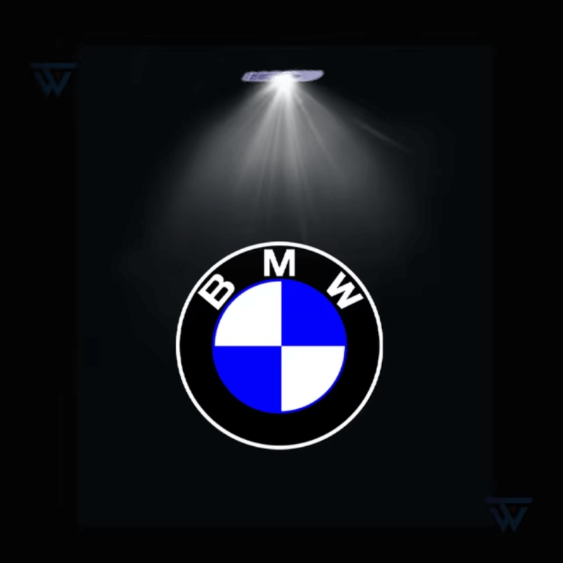 projektor LED Logo BMW prezentacja działania