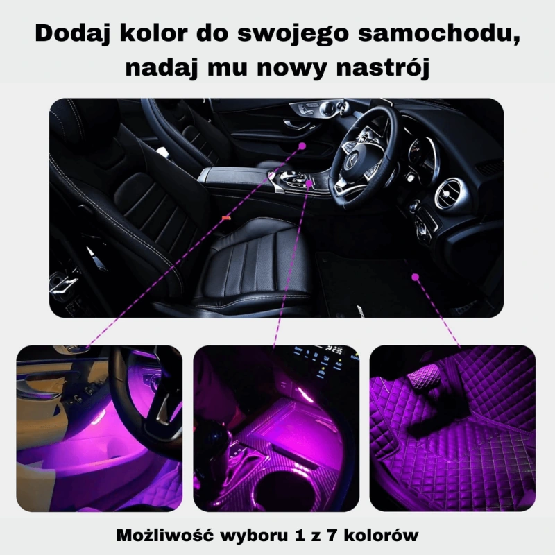 Oświetlenie wnętrza samochodu ambient