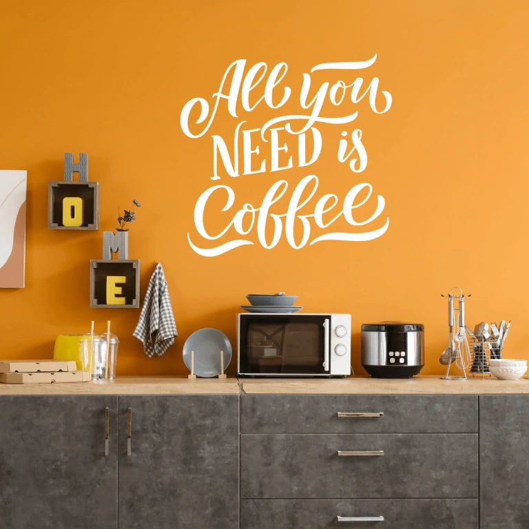 all you need is coffee kuchnia pomaranczowa