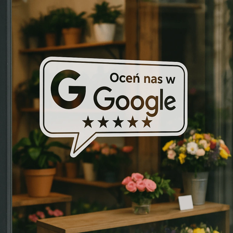 ocen nas w google witryna kwiaciarni