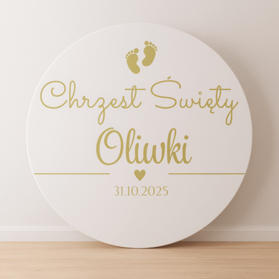 Alternative view of Personalizowana Naklejka Chrzest Święty z imieniem i datą 60×45 cm