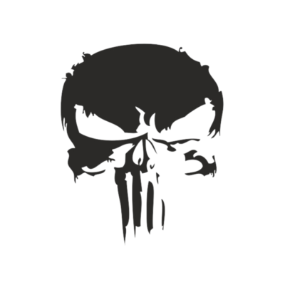 Naklejka Czaszka Punisher na samochód, auto, szybę