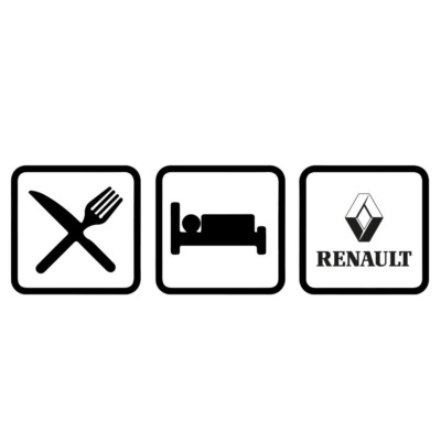 Naklejka Eat Sleep Renault