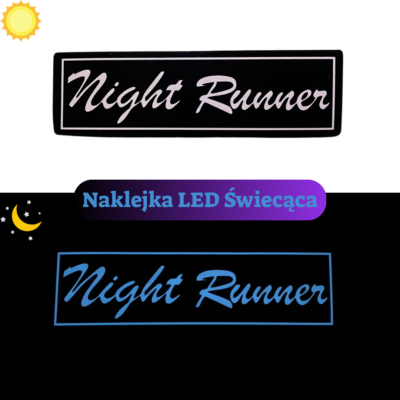 Naklejka LED Night Runner - Panel na szybę samochodu