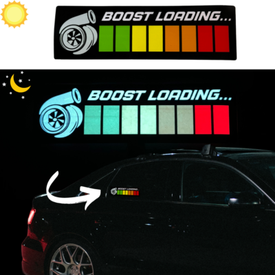 Alternative view of Naklejka LED Boost Loading - Elektryczna, Panel świetlny na szybę samochodu