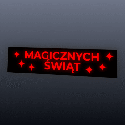 Alternative view of Świąteczna naklejka LED na szybę auta Magicznych Świąt