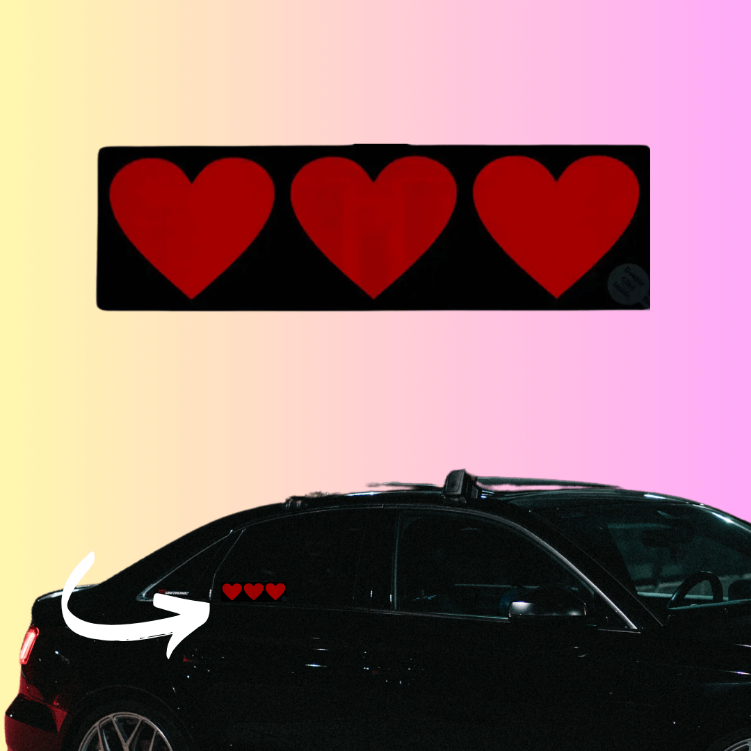 Naklejka LED Elektryczna Panel SERCA ,,HEART" na szybę samochodu