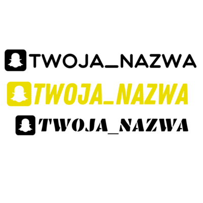 Naklejka Snapchat z własnym tekstem