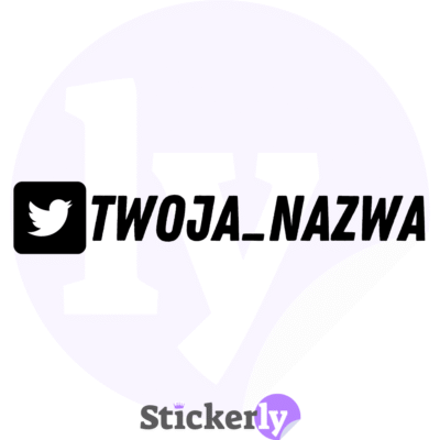 Naklejka Twitter z własnym tekstem