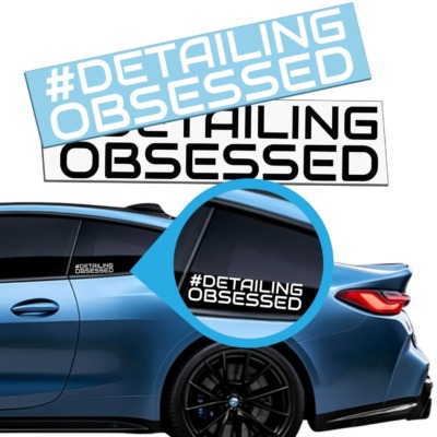 Naklejka #DETAILING OBSESSED – naklejka motoryzacyjna na auto