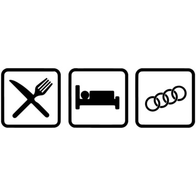 Naklejka Eat Sleep Audi