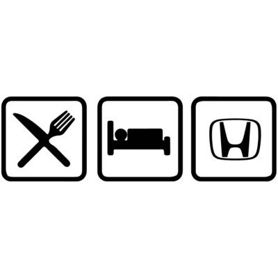 Naklejka Eat Sleep Honda