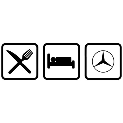 Naklejka Eat Sleep Mercedes