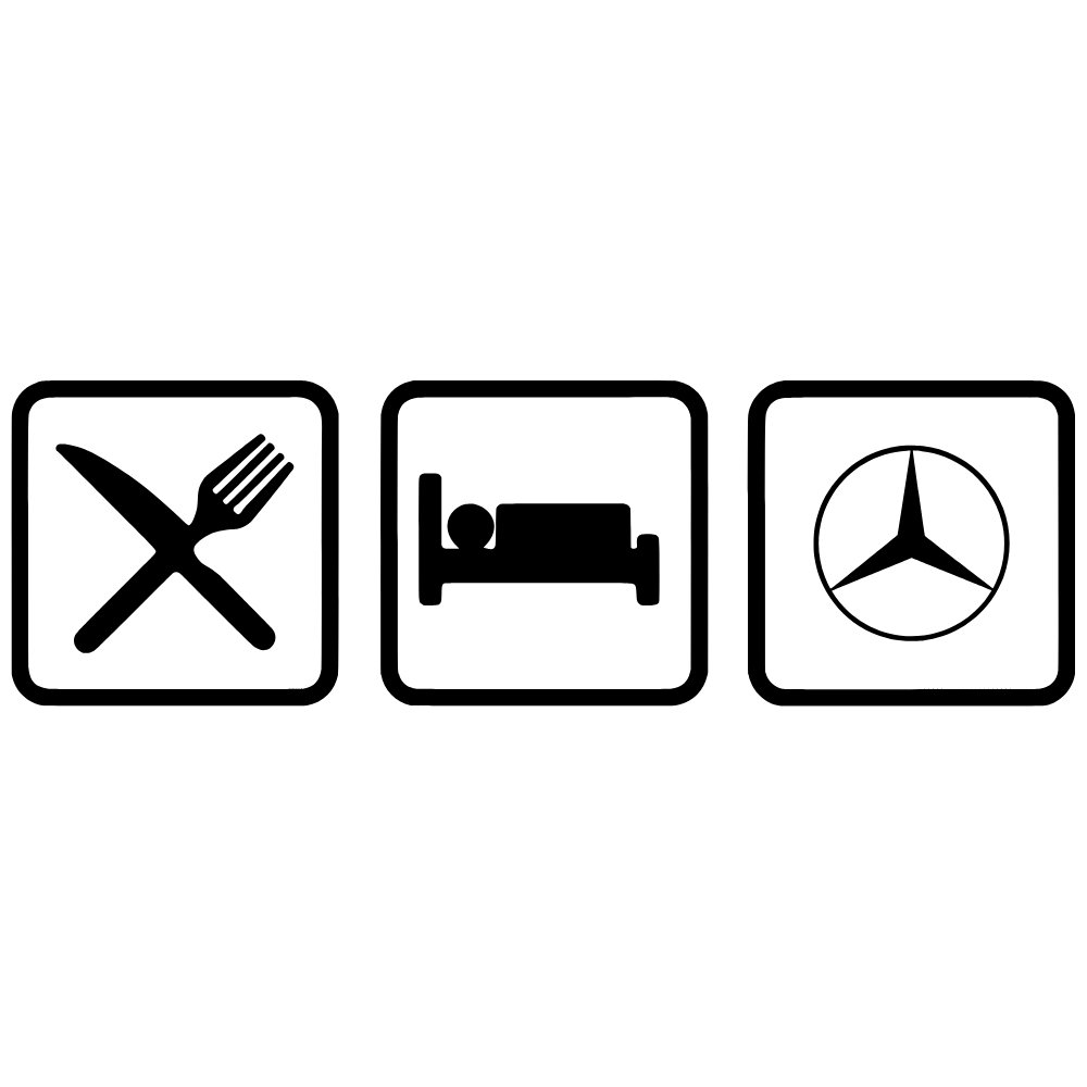 Naklejka Eat Sleep Mercedes