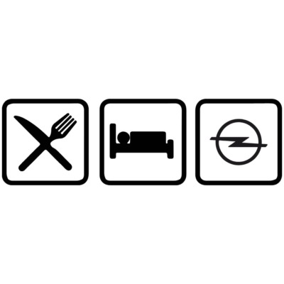 Naklejka Eat Sleep Opel