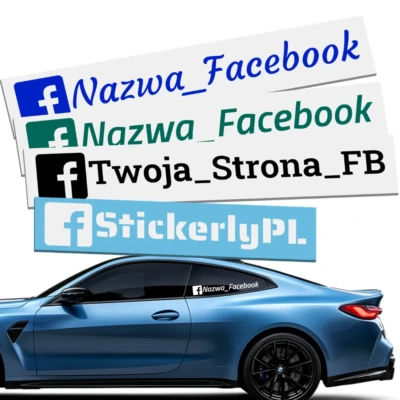 Naklejka Facebook z własnym tekstem