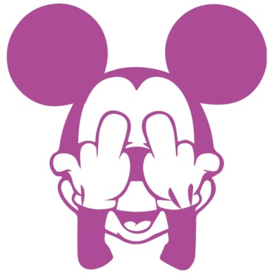 Naklejka Fuck You Mickey