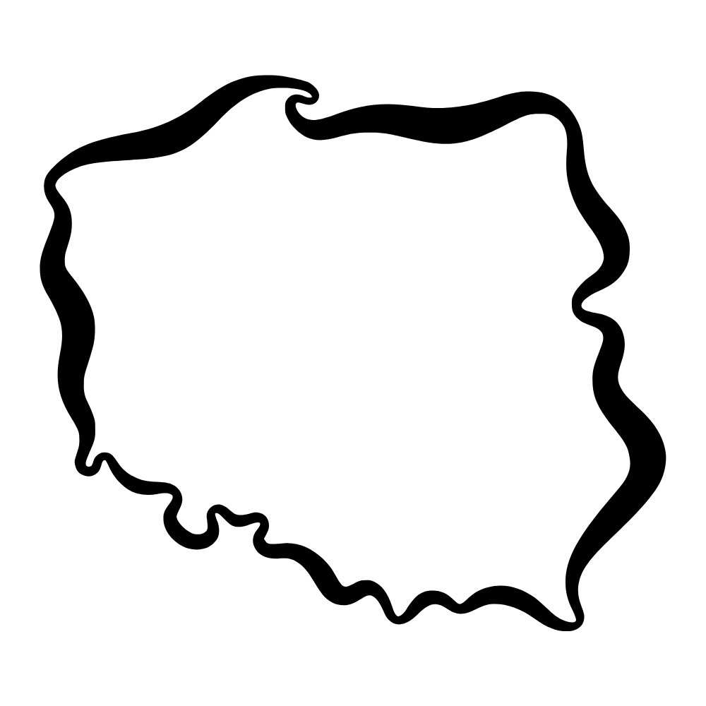 Naklejka Mapa Polski - obrys