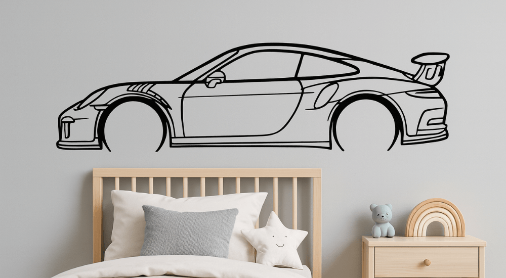 Naklejka Porsche 911 na ścianę 100×28 cm W1 - obrazek 2