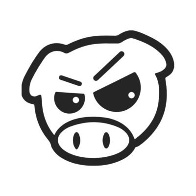 Naklejka Angry Pig