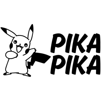 Naklejka Pika Pika Pikachu