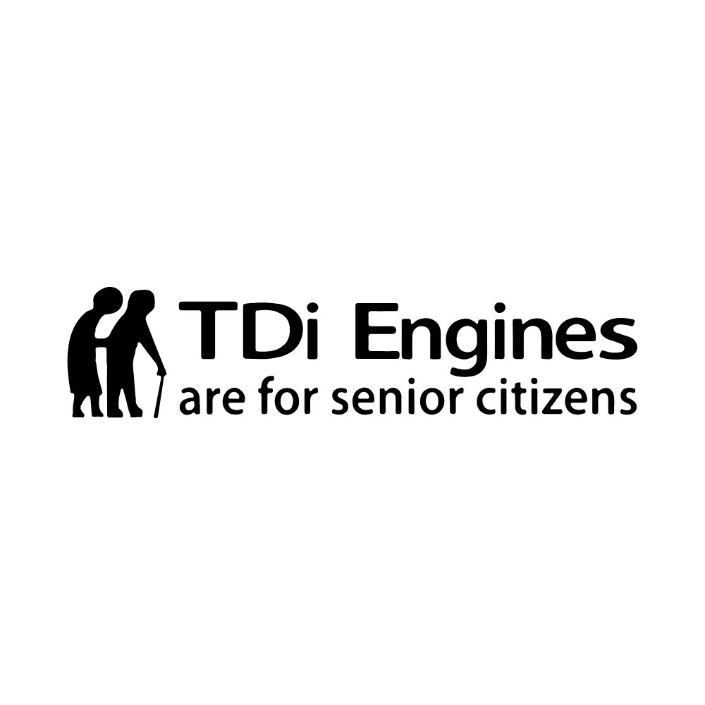 Naklejka TDI Engines are for senior citizens