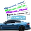 Naklejka TikTok z własnym tekstem