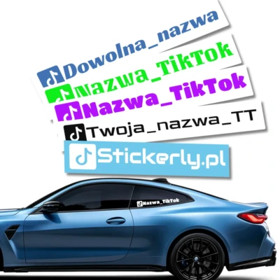 Naklejka TikTok z własnym tekstem