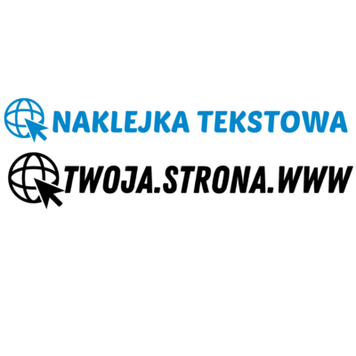 Naklejka z adresem strony www