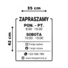 Naklejka godziny otwarcia na drzwi wejściowe 35×42 - obrazek 6