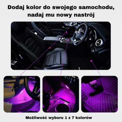Alternative view of Lampka LED RGB Ambient – Nastrojowe oświetlenie wnętrza samochodu bezprzewodowe