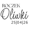 naklejka roczek personalizowana czarna z imieniem i datą
