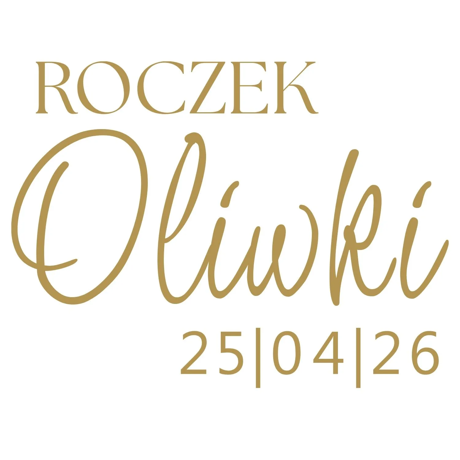 naklejka na roczek personalizowana z imieniem i datą folia złota