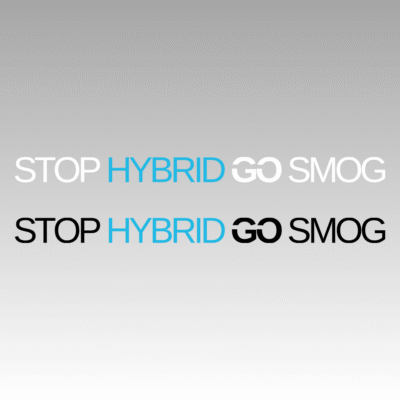 Naklejka Stop Hybrid Go Smog 30cm
