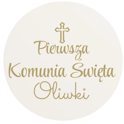 Alternative view of Tablica powitalna Pierwsza Komunia Święta 50×50 personalizacja