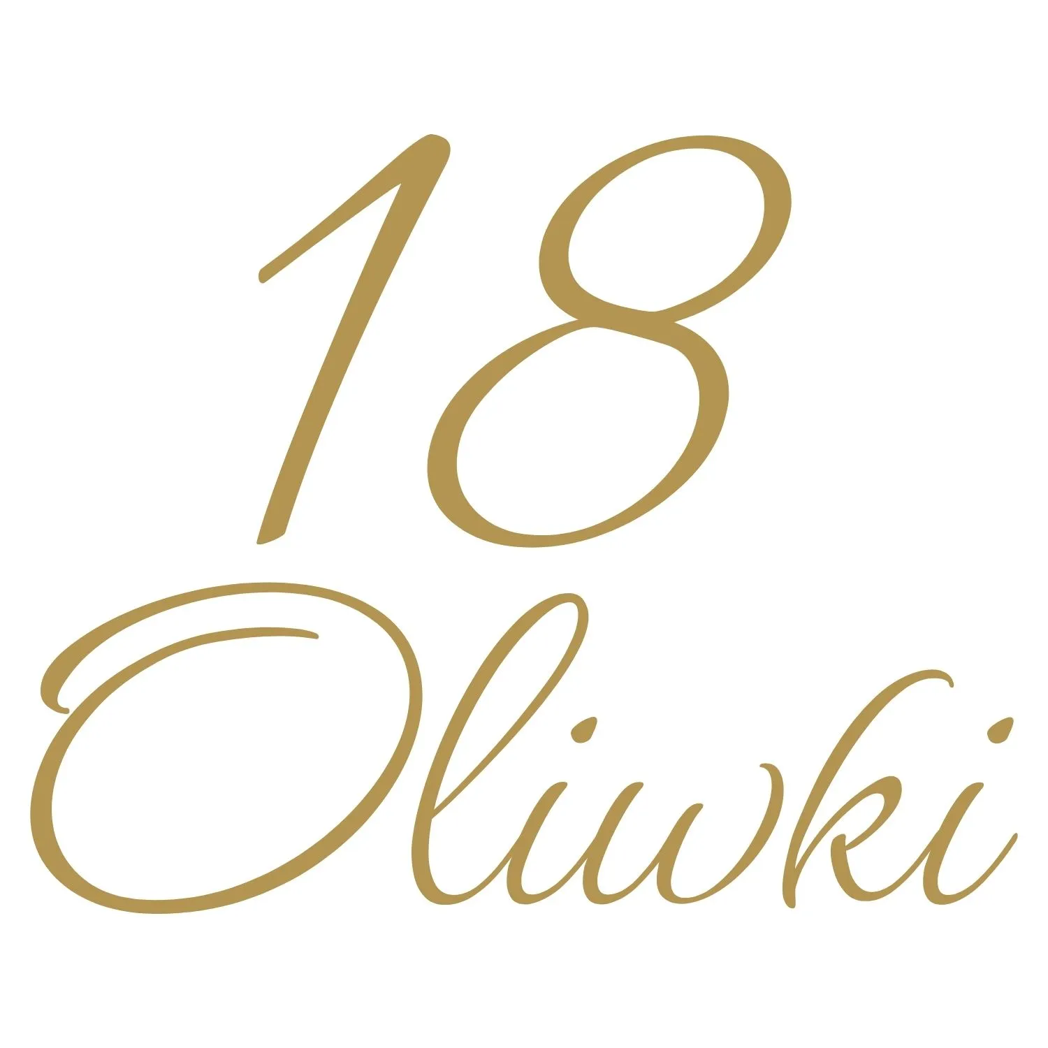 naklejka urodzinowa personalizowana z liczbą 18 i imieniem Oliwki