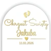 Personalizowana Naklejka Chrzest Święty z imieniem i datą 60×45 cm