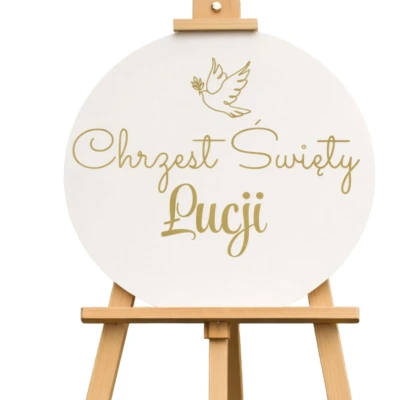 Tablica powitalna Chrzest Święty 50 cm z personalizacją