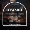 Naklejka godziny otwarcia 35x35 – informacyjna na witrynę - obrazek 2