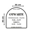 Naklejka godziny otwarcia 35x35 – informacyjna na witrynę - obrazek 3