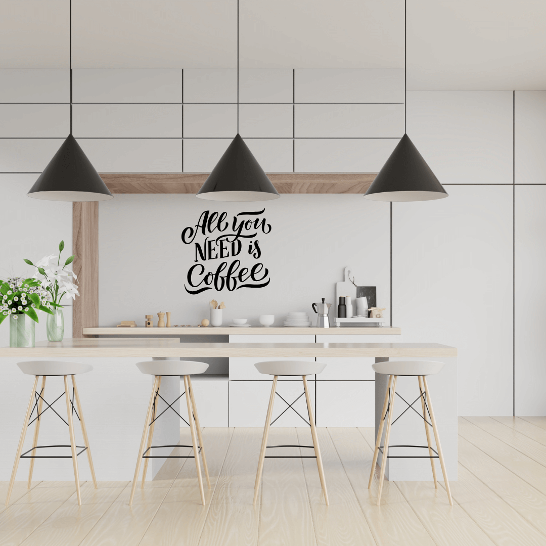 Naklejka All You Need Is Coffee – Stylowa Dekoracja do Domu! - obrazek 2