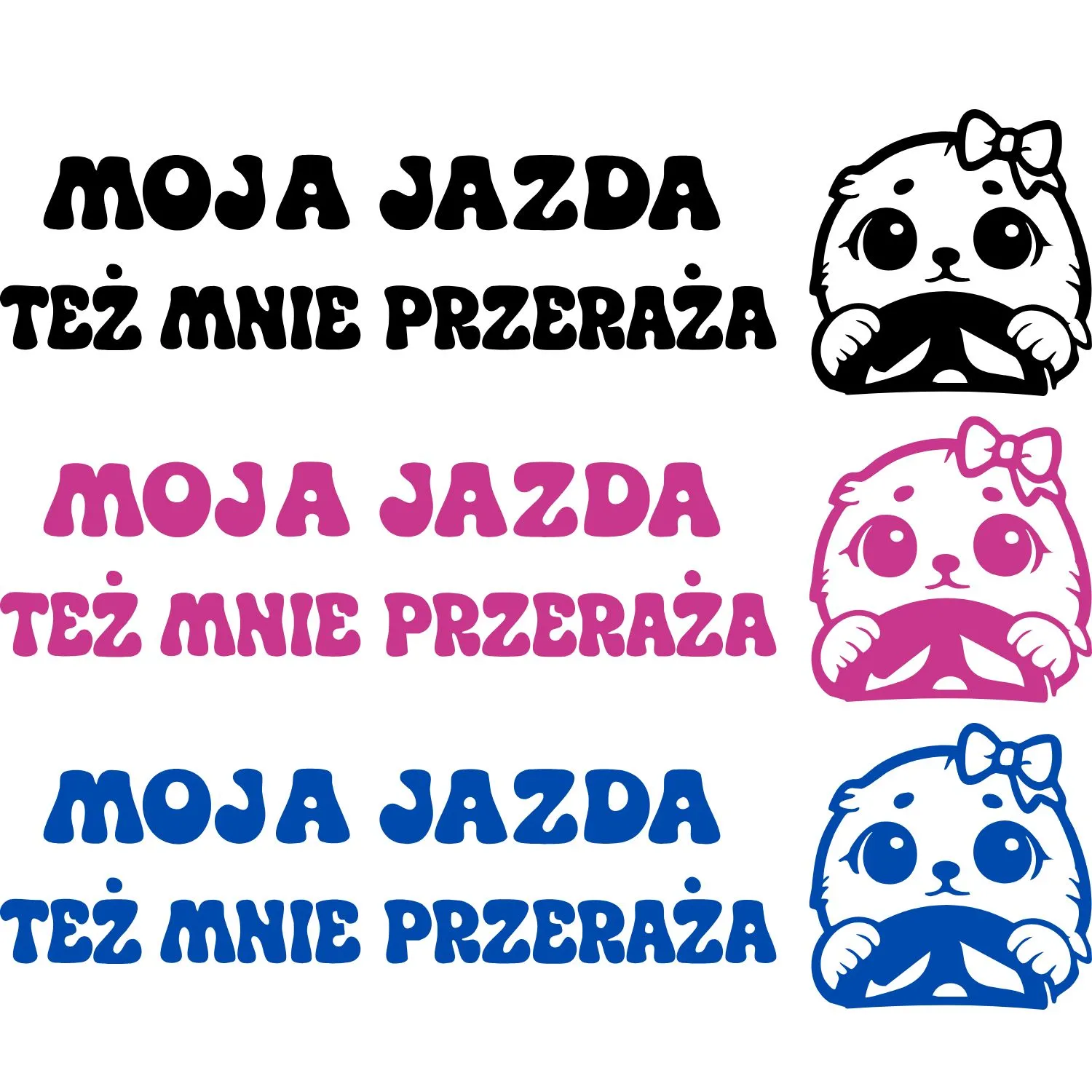 Naklejka na samochód Moja jazda też mnie przeraża - obrazek 2