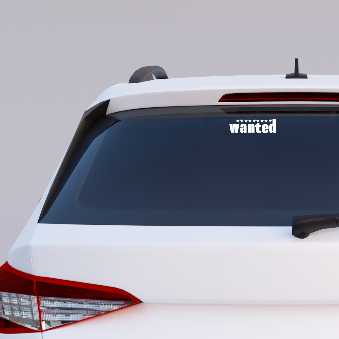 Naklejka WANTED na samochód, auto, szybę - obrazek 5