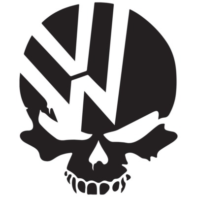Naklejka Volkswagen Czaszka