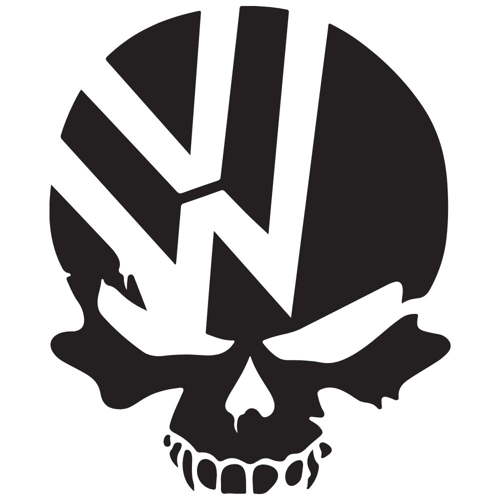 Naklejka Volkswagen Czaszka