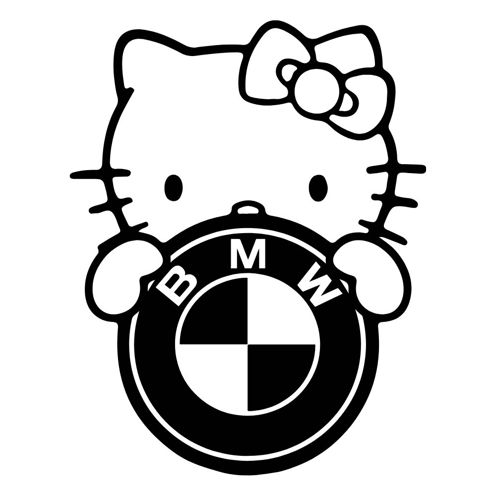 Naklejka Hello Kitty BMW