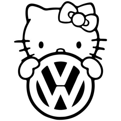 Naklejka Hello Kitty Volkswagen