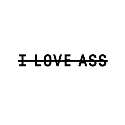Naklejka I LOVE ASS